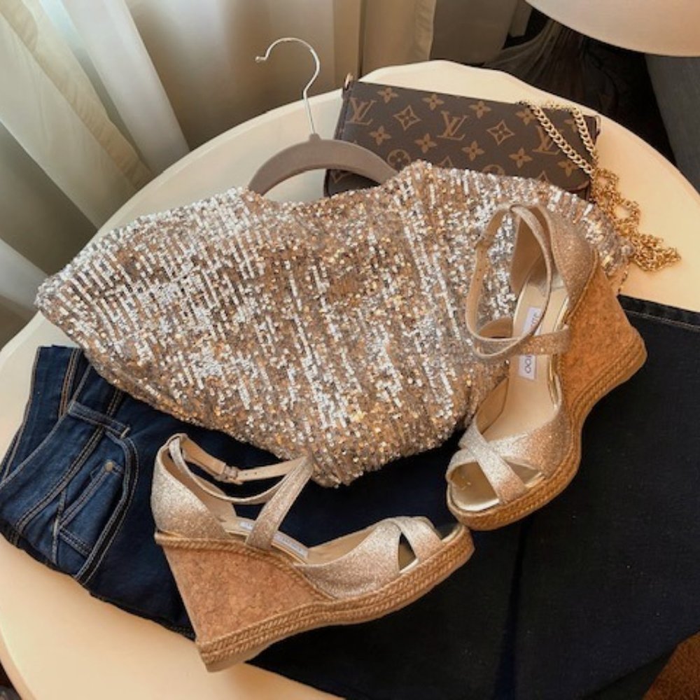 Jimmy Choo Alanah Espadrille Wedge NEW EU37 - 6.5